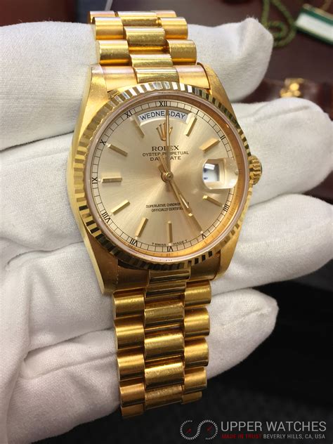 rolex day-date president oro|rolex presidential 18k solid gold.